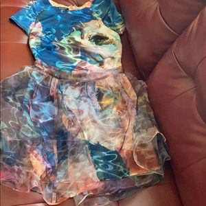 Tight fitted dress with tulle